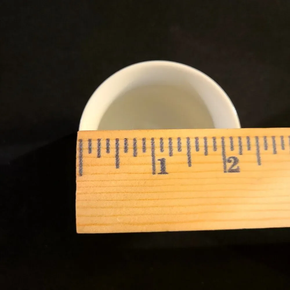 Vintage Baum Demi Set 4pc Teacups Saucers Paola Black Dining Southington Jasmine